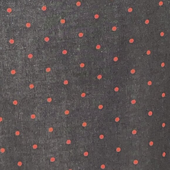 Zara Semi Sheer Crop Blouse Shirt Black Red Polka Dots Smock Waist Deep V Sz L - Picture 6 of 9